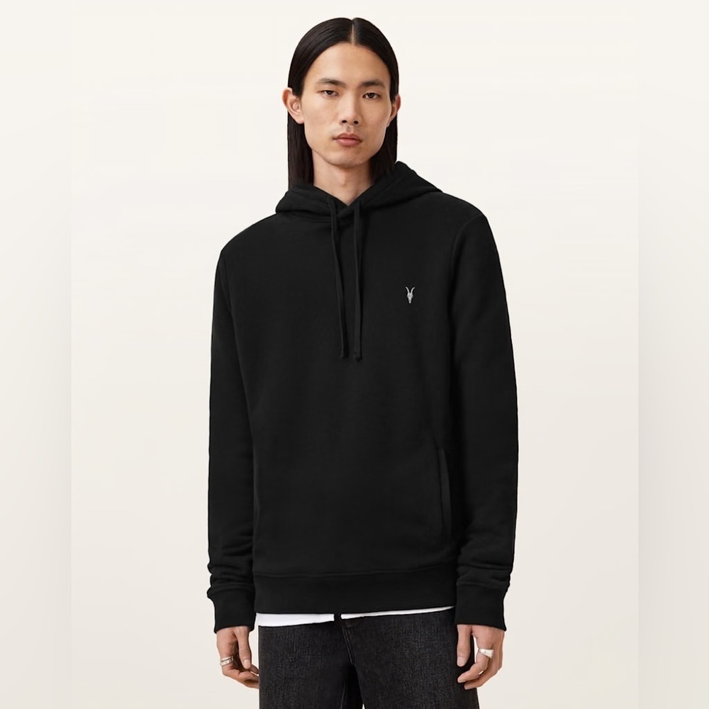 All Saints Raven Pullover Hoodie black men’s medium